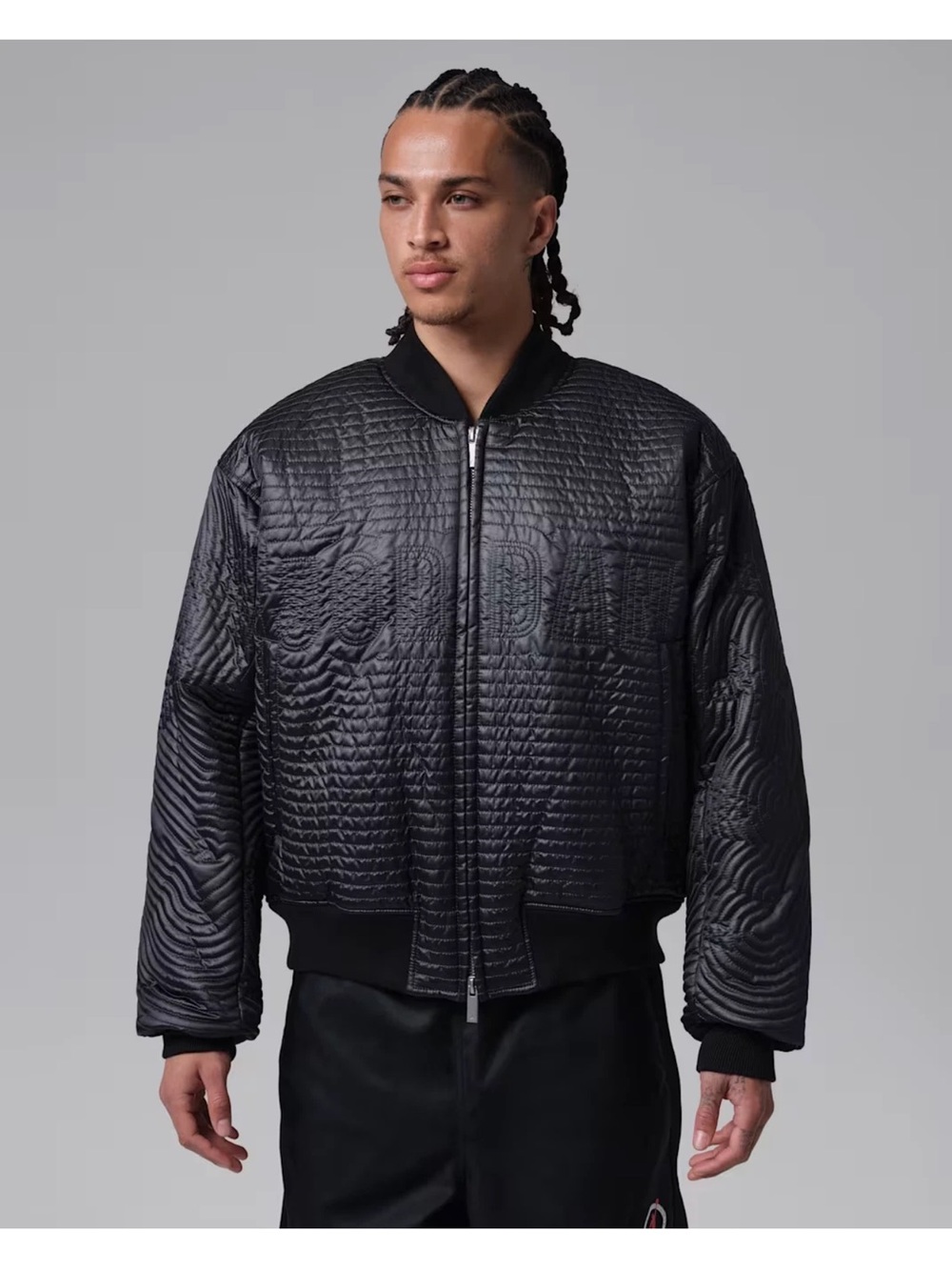 New Jordan Flight Mens Nylon Quilted Padded Varsity Bomber Jacket